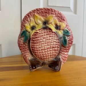 Royal Copley ceramic summer bonnet wall pocket
